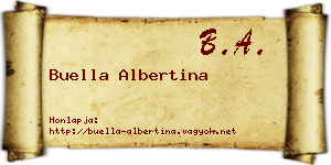 Buella Albertina névjegykártya